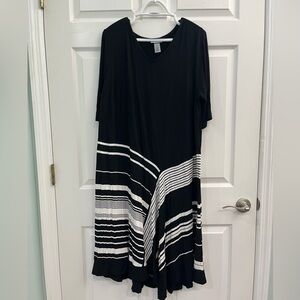 Catherines Black and White Midi Dress